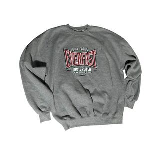 Vintage John‎ Force Jerzees Gray Pullover Sweatshirt Racing Graphic Print